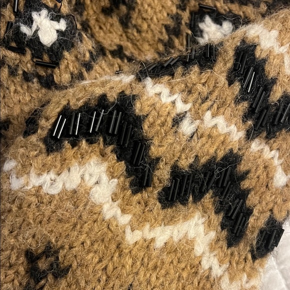 Veronica Beard Brown and Black Patterned Turtleneck Sweater - Picture 4 of 8